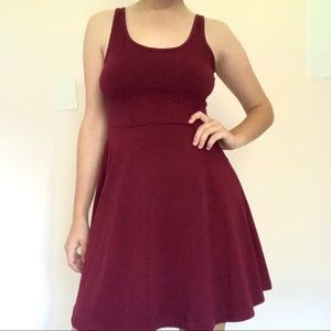 Express Red Dress Tight Waist